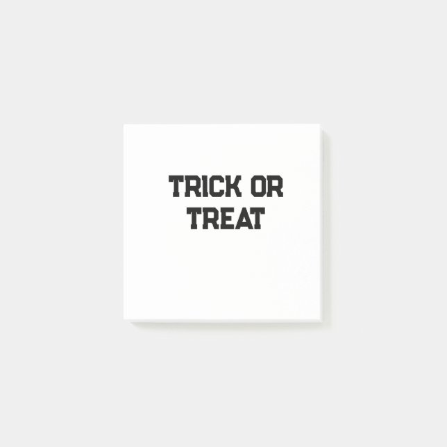 Trick or. Treat Halloween spooky black simple mini Post-it Notes (Front)