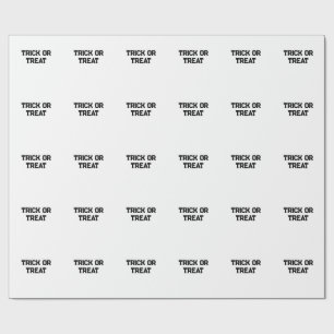 Trick or. Treat Halloween spooky black simple mini Wrapping Paper