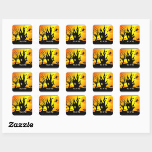 Trick or Treat, Halloween Square Sticker
