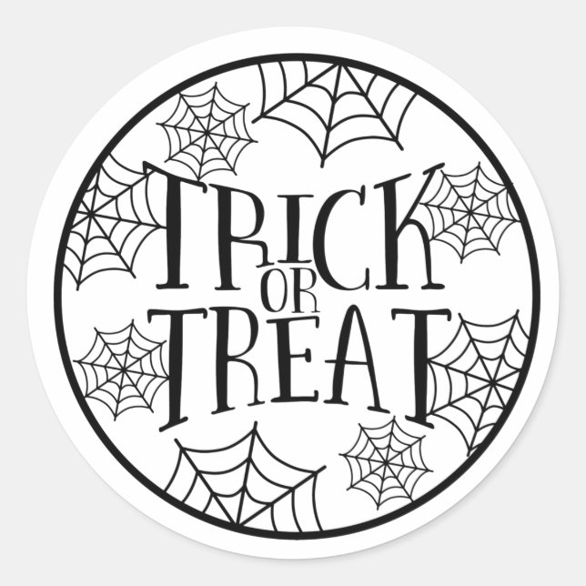 Trick or Treat Halloween Sticker (Front)