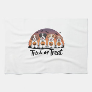 Trick or Treat Halloween Tea Towel