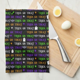 Trick or Treat Halloween Tea Towel