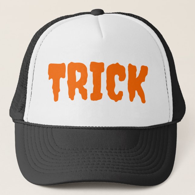 Trick or Treat Halloween Trucker Hat (Front)