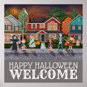 Trick or Treat, Halloween Welcome Poster