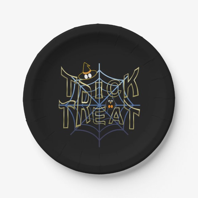 Trick-or-Treat-Haloween Paper Plate (Front)