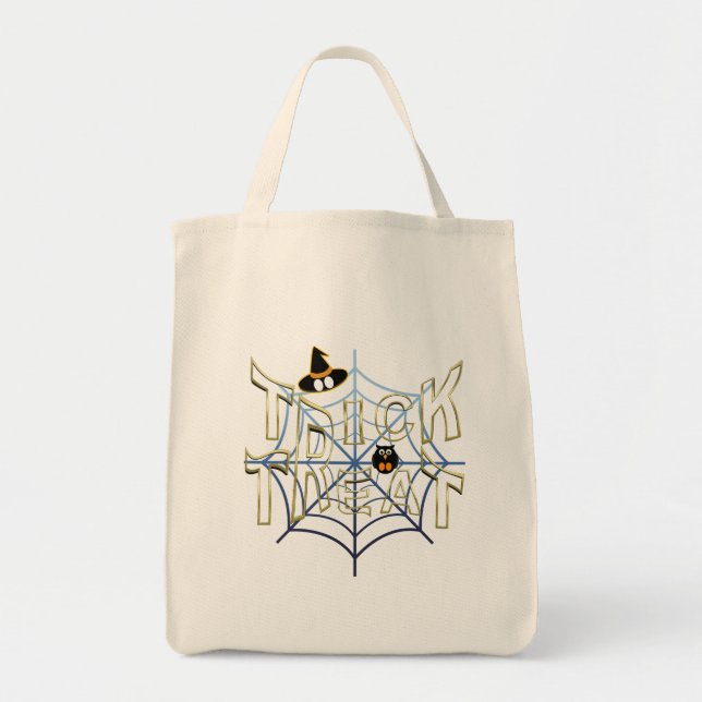 Trick-or-Treat-Haloween Tote Bag (Front)