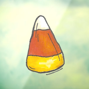 Trick or Treat Happy Halloween Candy Corn Decor Window Cling