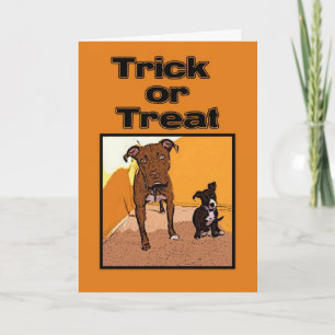 Trick or Treat Happy Halloween Dogs Card