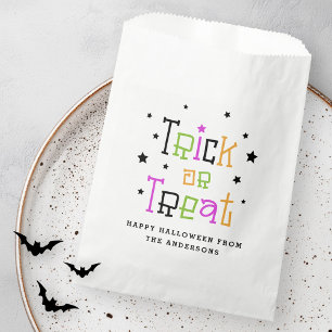 Trick or treat Happy Halloween Favour Bags
