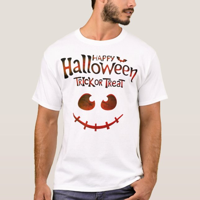 Trick or Treat Happy Halloween for men T-Shirt (Front)