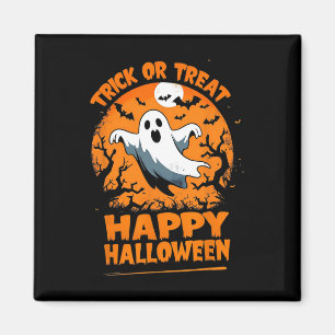 Trick Or Treat Happy Halloween Ghost Costume Fun Magnet