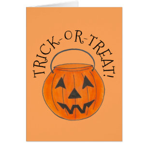 Trick-or-Treat Happy Halloween Orange Pumpkin