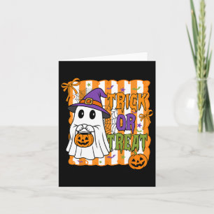 Trick Or Treat Happy Halloween Pumpkin Ghost Boy G Card