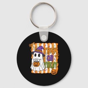Trick Or Treat Happy Halloween Pumpkin Ghost Boy G Key Ring