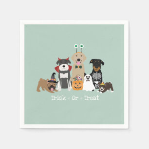 Trick Or Treat Happy Halloween Spooky Pet Costumes Napkin