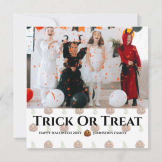 Trick Or Treat Happy Haloween Card