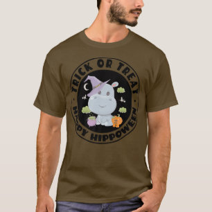 Trick or Treat Hippopotamus Halloween T-Shirt