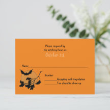 Trick or Treat House Halloween Wedding Party RSVP