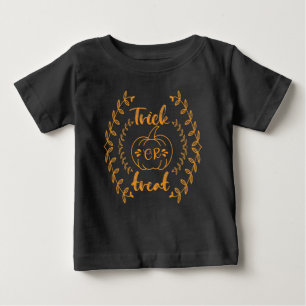 Trick or treat in plants frame baby T-Shirt