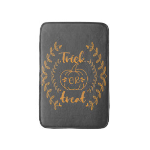 Trick or treat in plants frame  bath mat