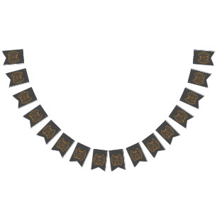 Trick or treat in plants frame  bunting 