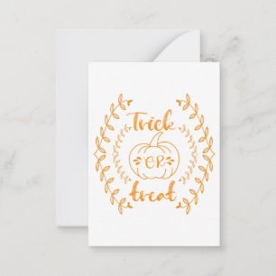 Trick or treat in plants frame card
