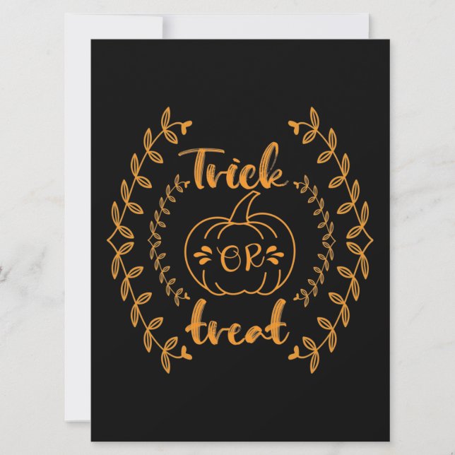 Trick or treat in plants frame  card (Front)