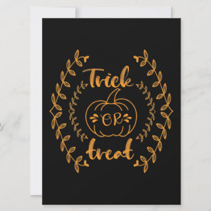 Trick or treat in plants frame card