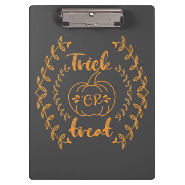 Trick or treat in plants frame  clipboard (Front)