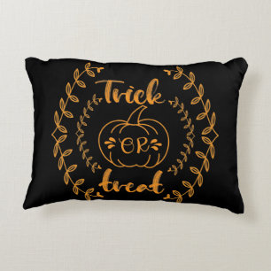 Trick or treat in plants frame decorative cushion
