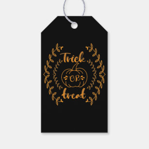 Trick or treat in plants frame  gift tags
