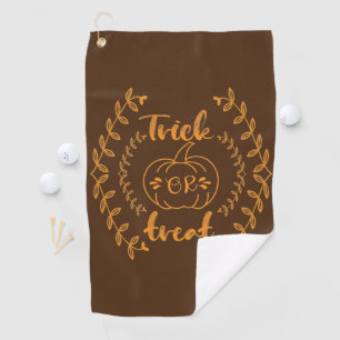 Trick or treat in plants frame golf towel