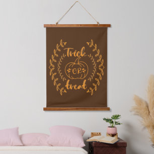 Trick or treat in plants frame hanging tapestry