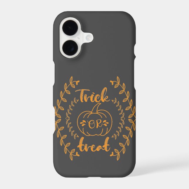 Trick or treat in plants frame  iPhone case (Back)