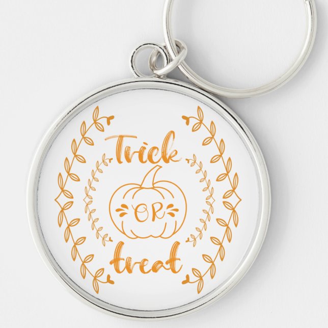 Trick or treat in plants frame  key ring (Front)