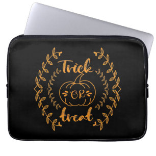 Trick or treat in plants frame  laptop sleeve