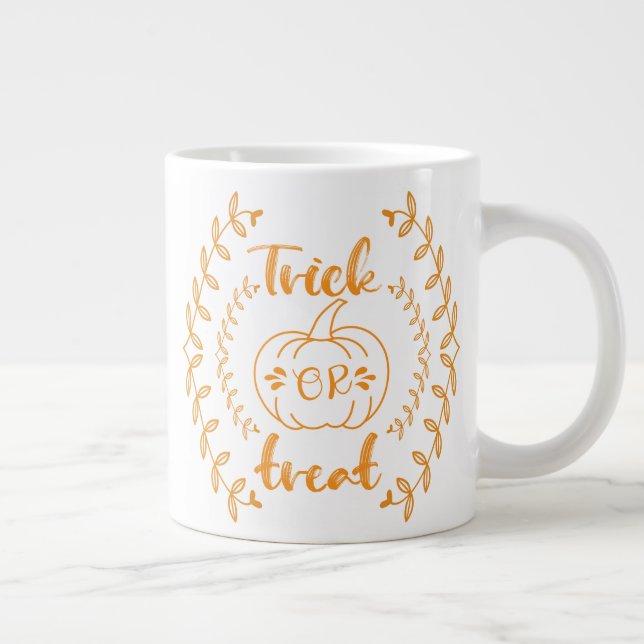 Trick or treat in plants frame   large coffee mug (Right)