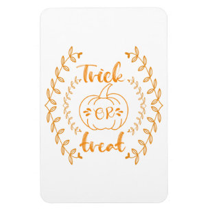 Trick or treat in plants frame magnet