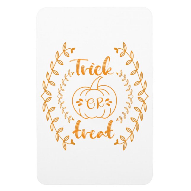 Trick or treat in plants frame  magnet (Vertical)