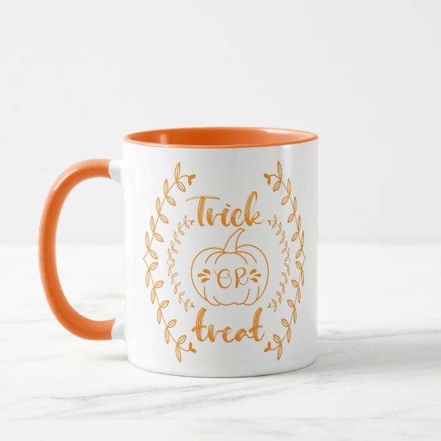 Trick or treat in plants frame   mug (Left)