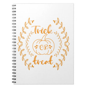 Trick or treat in plants frame notebook