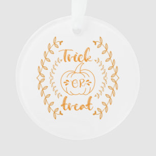Trick or treat in plants frame  ornament