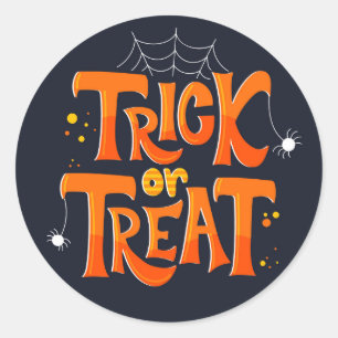 Trick or Treat - It's Halloween! Classic Round Sticker