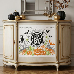 Trick or Treat Jack Bat Halloween Botanical Decor Tissue Paper