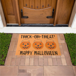 Trick-or-Treat Jack o' Lantern Halloween Pumpkin Doormat