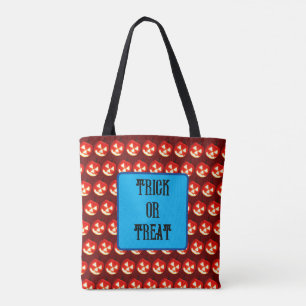 Trick or Treat Jack-O-Lantern Pumpkin pattern Tote Bag