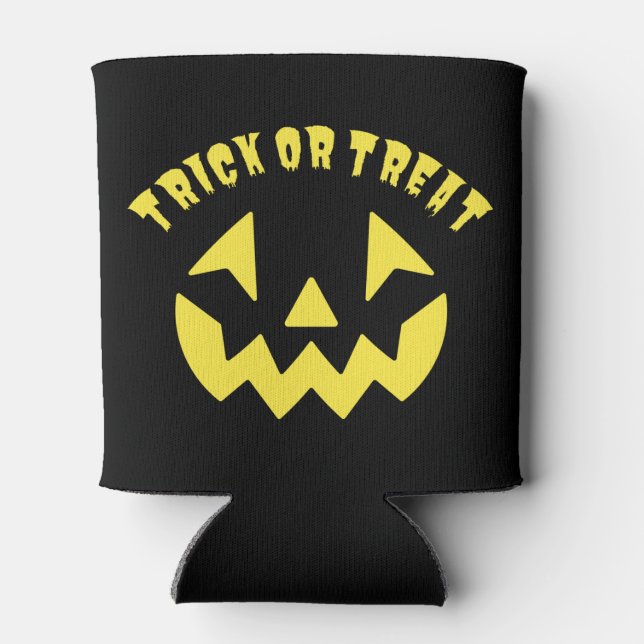 Trick Or Treat Jack O'Lantern Halloween  Can Cooler (Back)