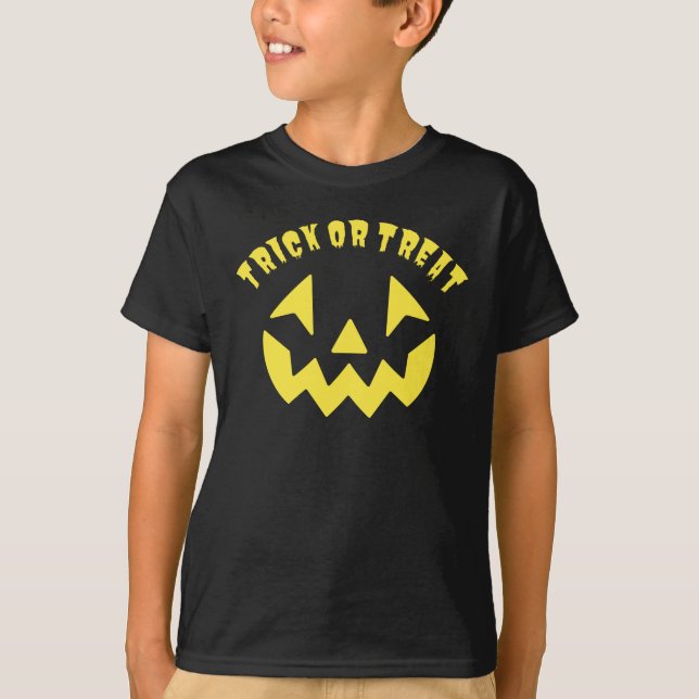 Trick Or Treat Jack O'Lantern Halloween T-Shirt (Front)