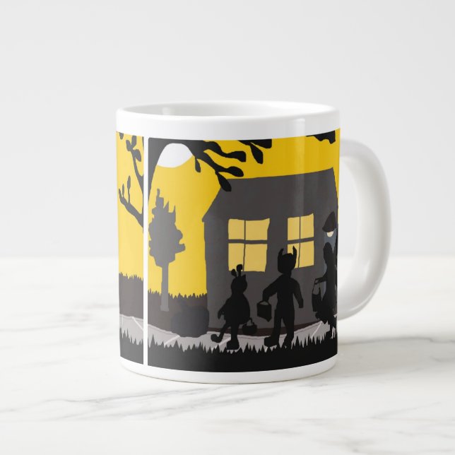 Trick Or Treat Jumbo Coffee Mug (Front Right)