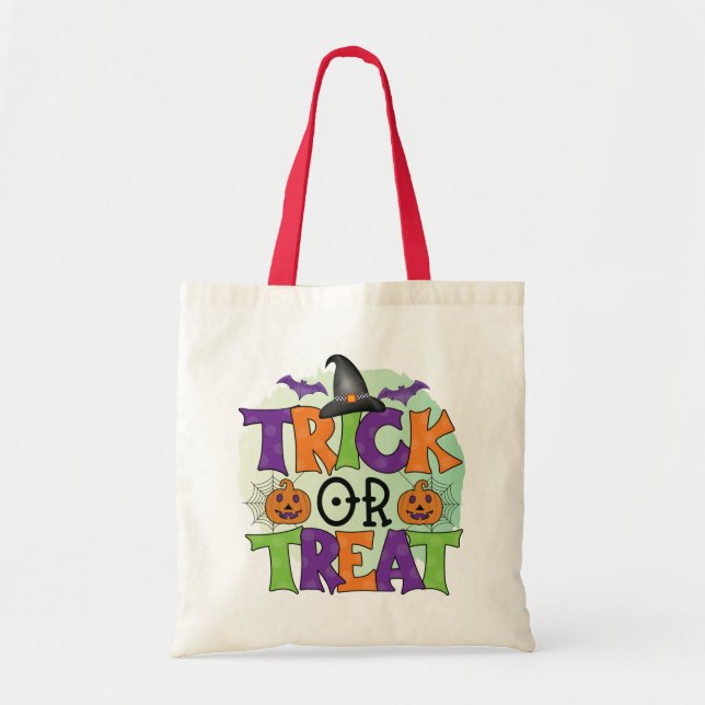 Trick or Treat - Kid's Halloween Candy Tote Bag (Front)